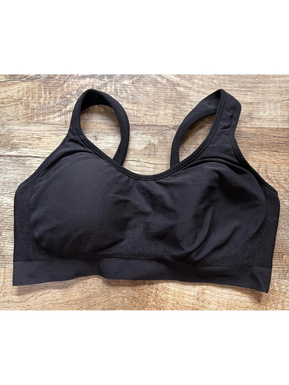 Black Shapermint Essentials Sports Bra Size Large